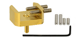 EM-Tec GB16 Klemmprobenhalter für Proben bis 16 mm, vergoldetes Messing, Std. Pin
